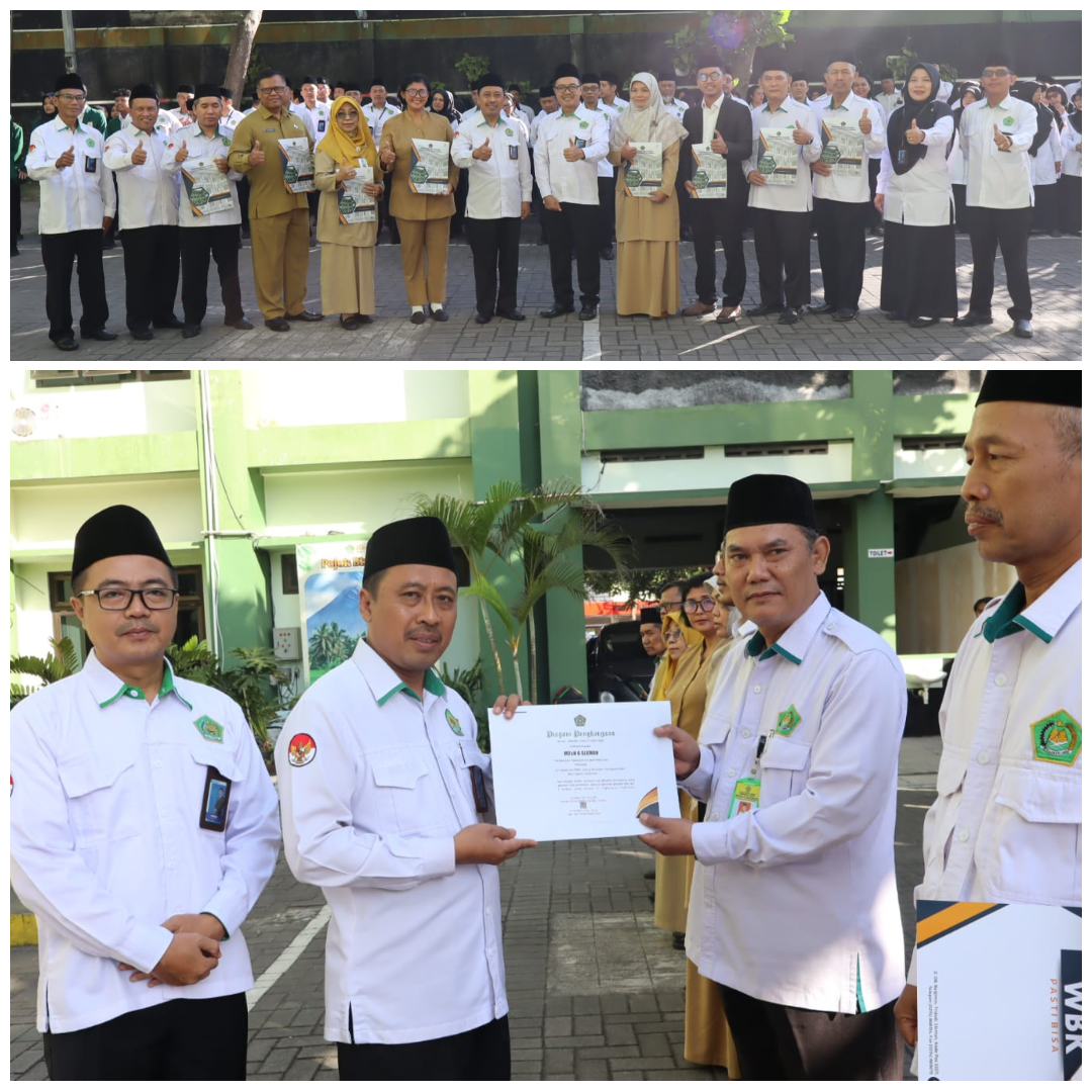 Raih Predikat Terbaik TKA, MTsN 6 Sleman Terima Piagam Penghargaan dari Kemenag Sleman