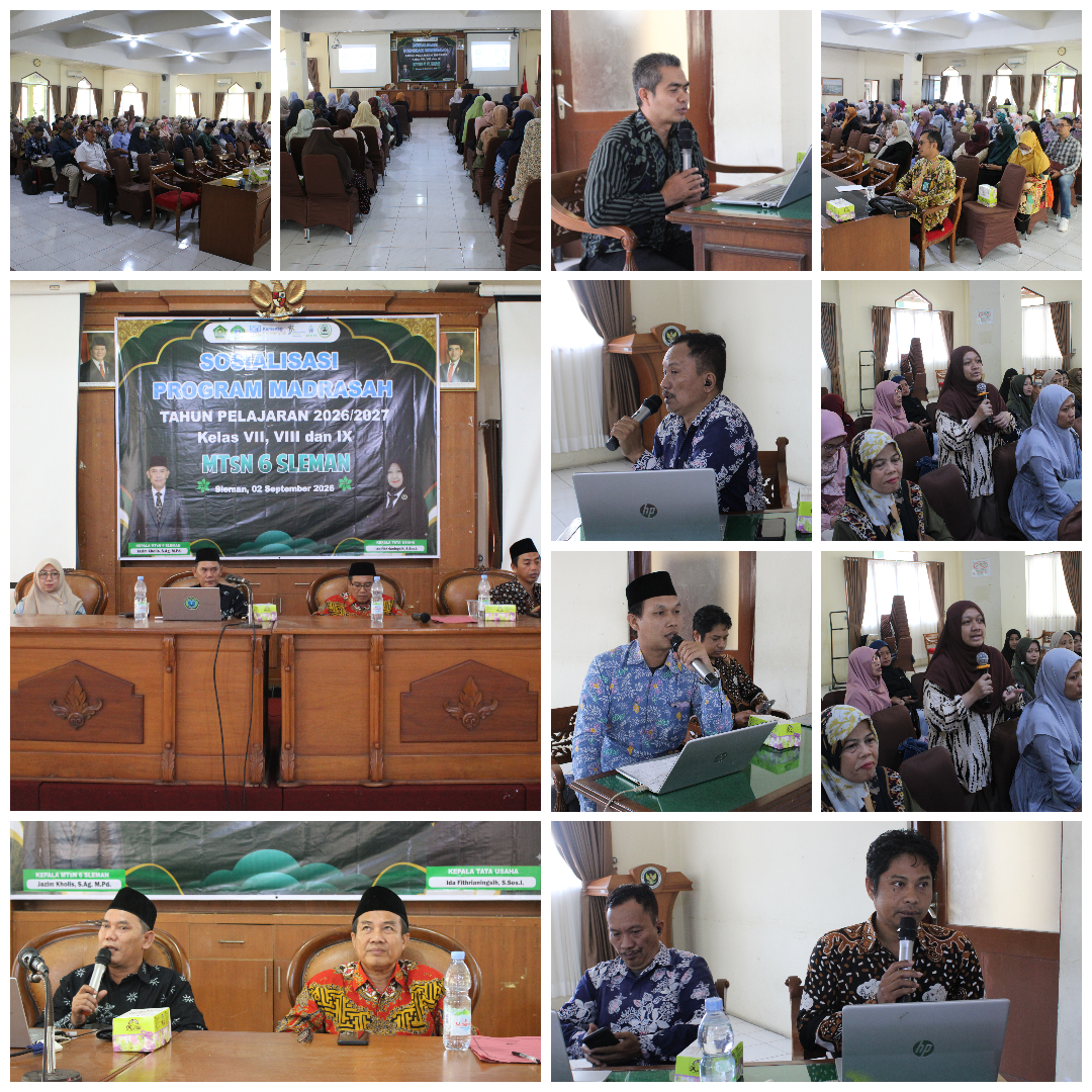Sosialisasi Program Madrasah MTs Negeri 6 Sleman Bersama Wali Murid.