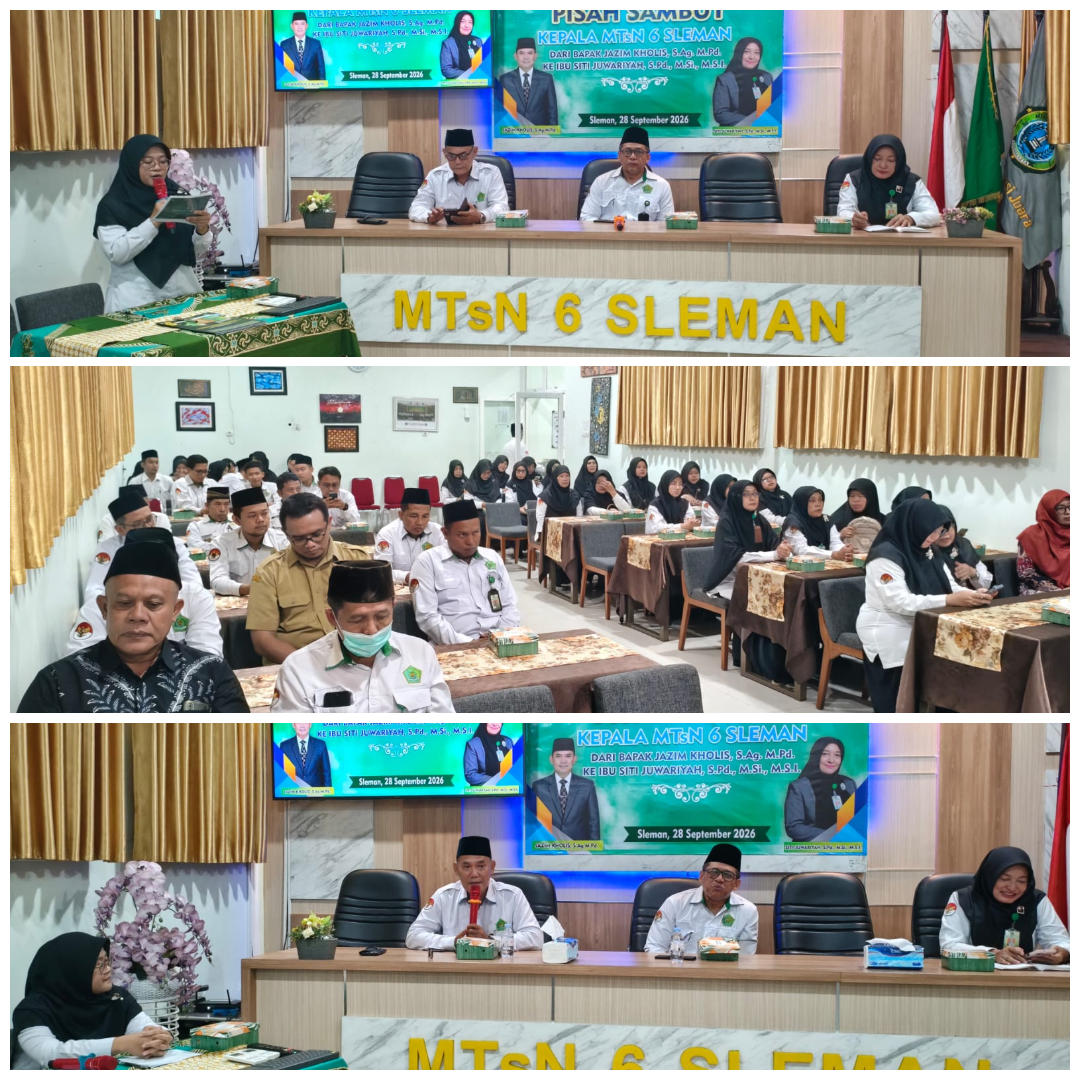 Serah Terima Jabatan Kepala MTsN 6 Sleman 
