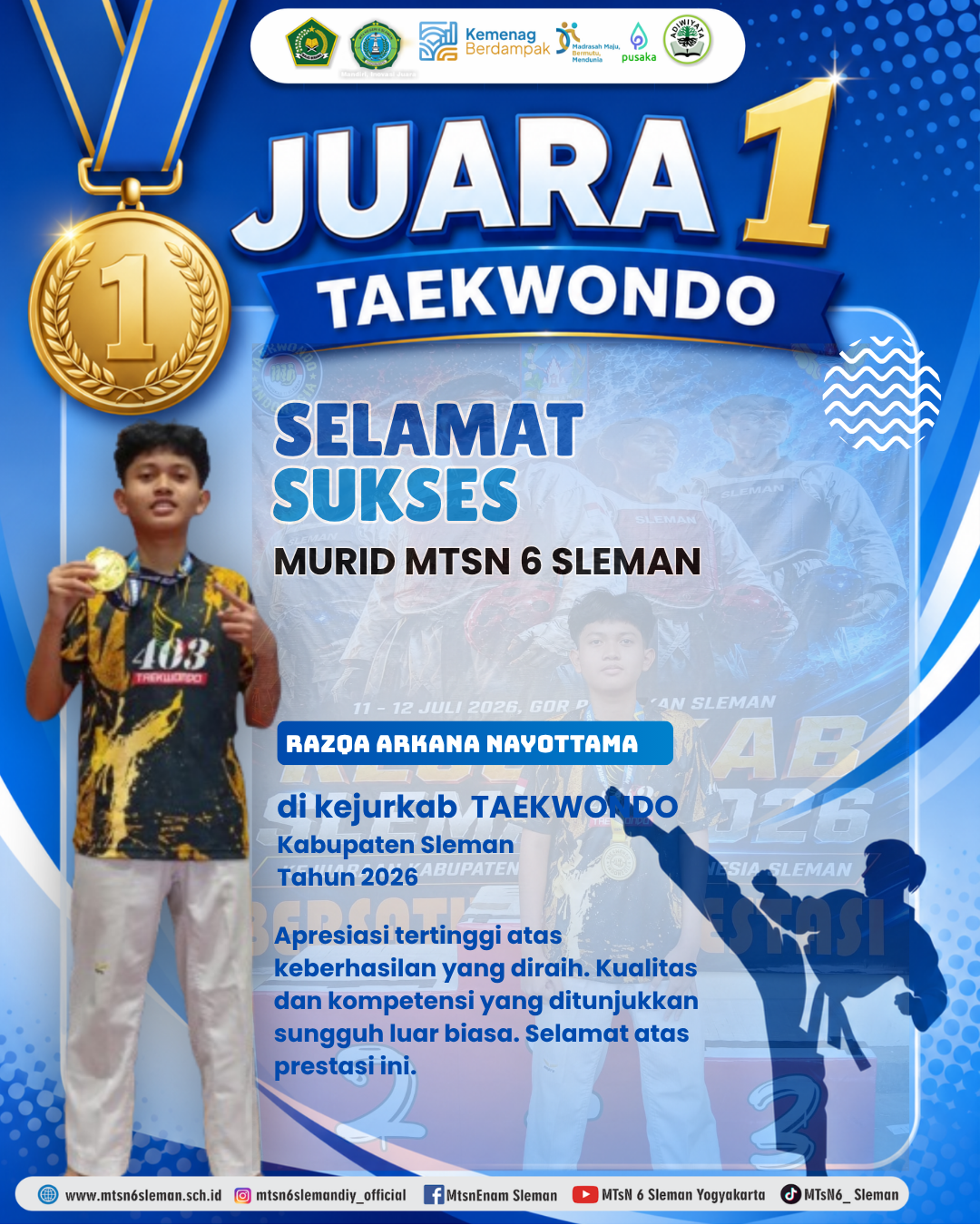 Kejurkab taekwondo sleman 2026